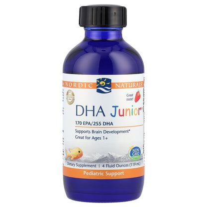 Nordic Naturals, DHA Junior,® Ages 1+, Strawberry, 4 fl oz (119 ml)