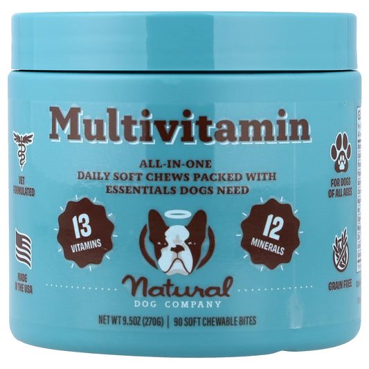 Natural Dog Company, Multivitamin, For Dogs, All Ages, 90 Soft Chewable Bites, 9.5 oz (270 g)