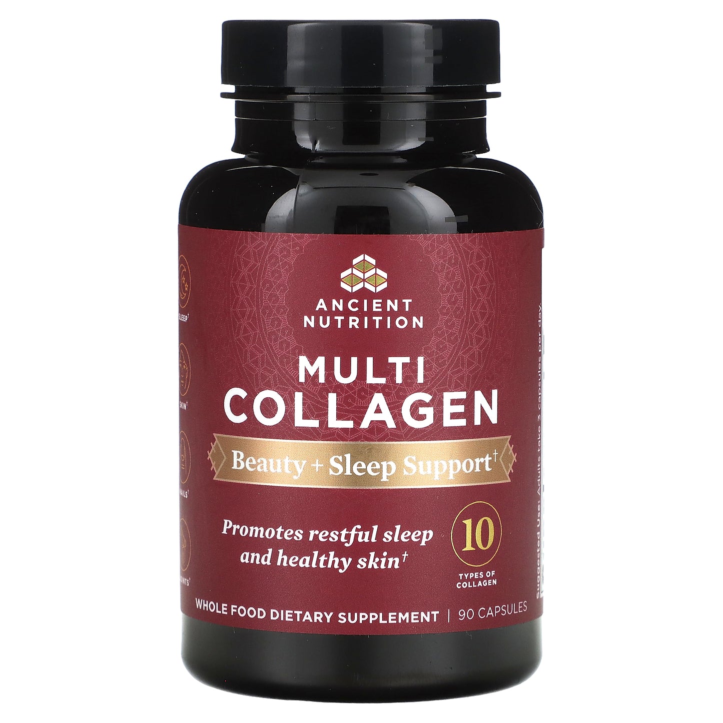 Ancient Nutrition, Multi Collagen, Beauty + Sleep Support, 90 Capsules