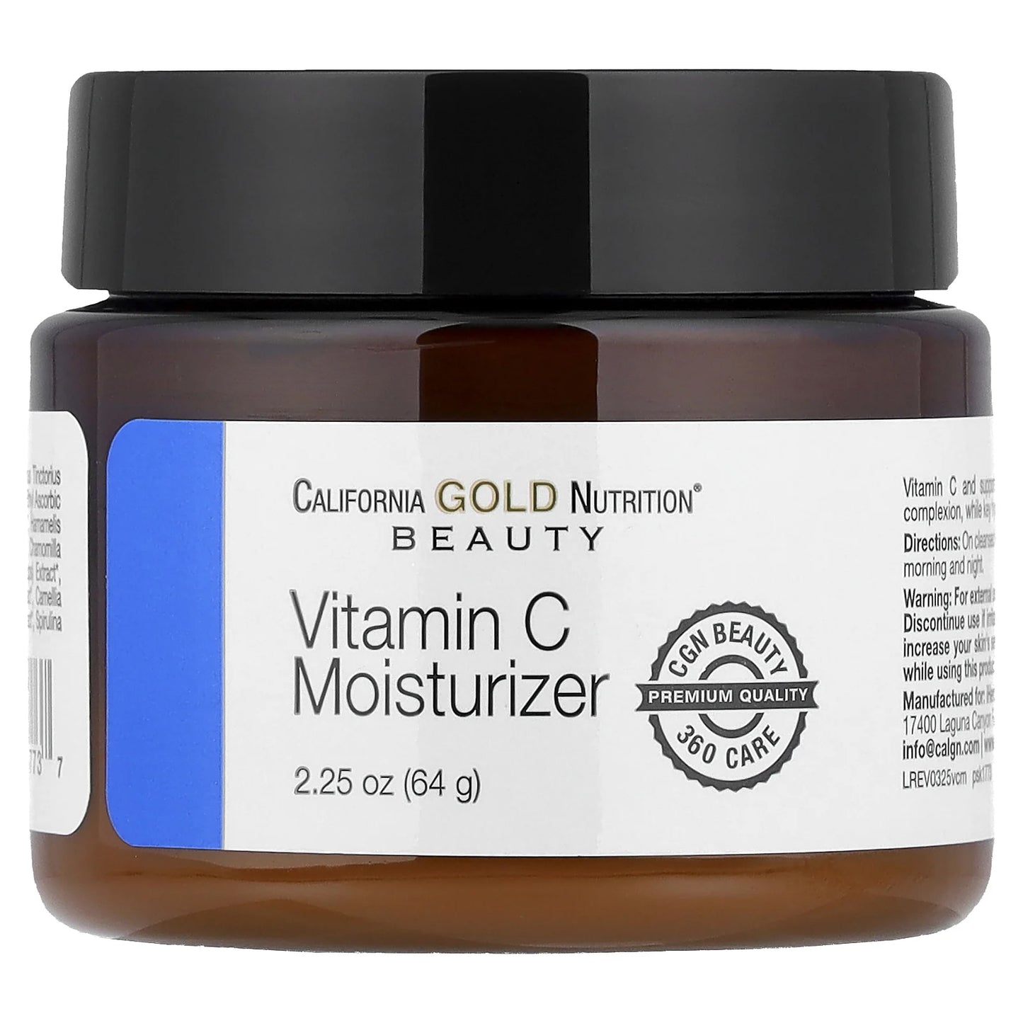 California Gold Nutrition, Vitamin C Moisturizer, Enhanced Brightening Lightweight Cream, 2.25 oz (64 g)
