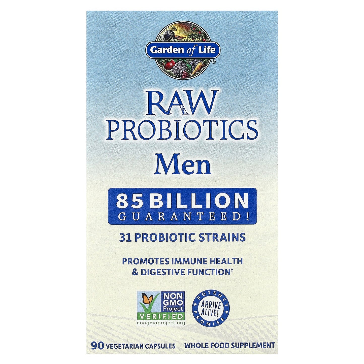 Garden of Life, RAW Probiotics, Men, 90 Vegetarian Capsules