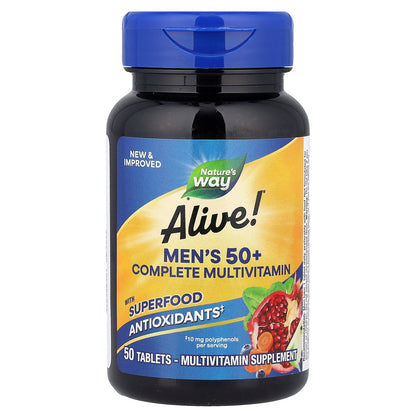 Nature's Way, Alive!® Men's 50+ Complete Multivitamin, 50 Tablets