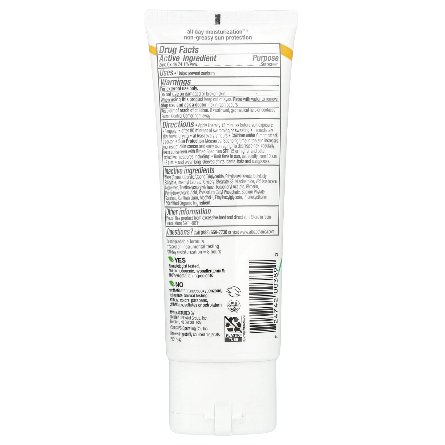 Alba Botanica, Sheer Mineral Sunscreen Lotion, SPF 30, Fragrance Free, 3 fl oz (89 ml)