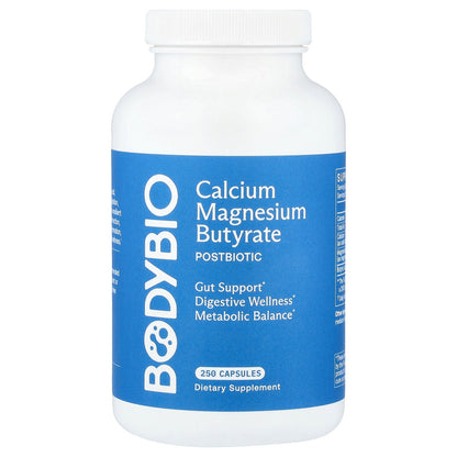 BodyBio, Calcium Magnesium Butyrate, 250 Capsules