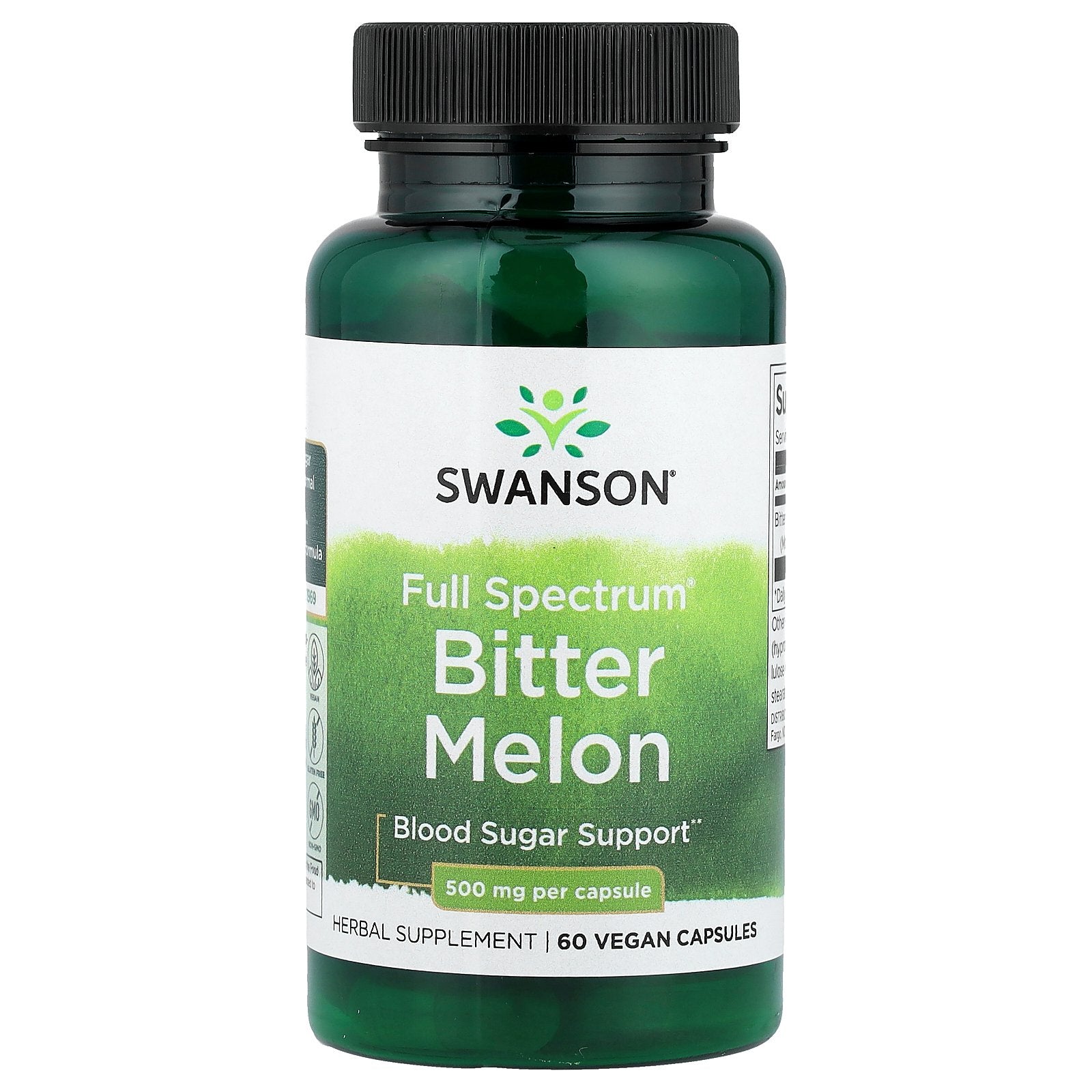 Swanson, Full Spectrum® Bitter Melon, 500 mg, 60 Vegan Capsules