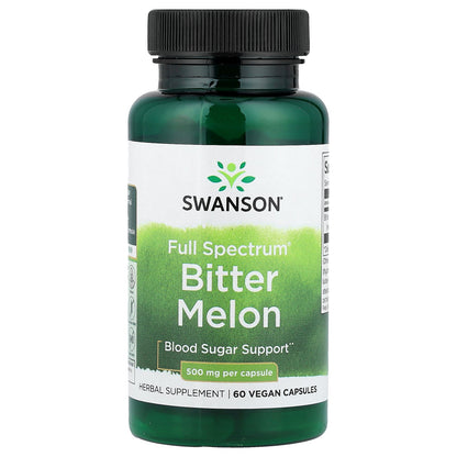 Swanson, Full Spectrum® Bitter Melon, 500 mg, 60 Vegan Capsules