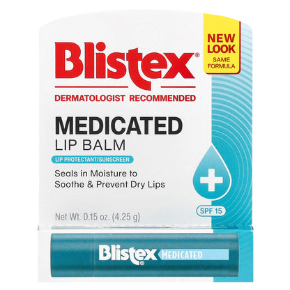 Blistex, Medicated Lip Balm, Lip Protectant/Sunscreen, SPF 15, 0.15 oz (4.25 g)