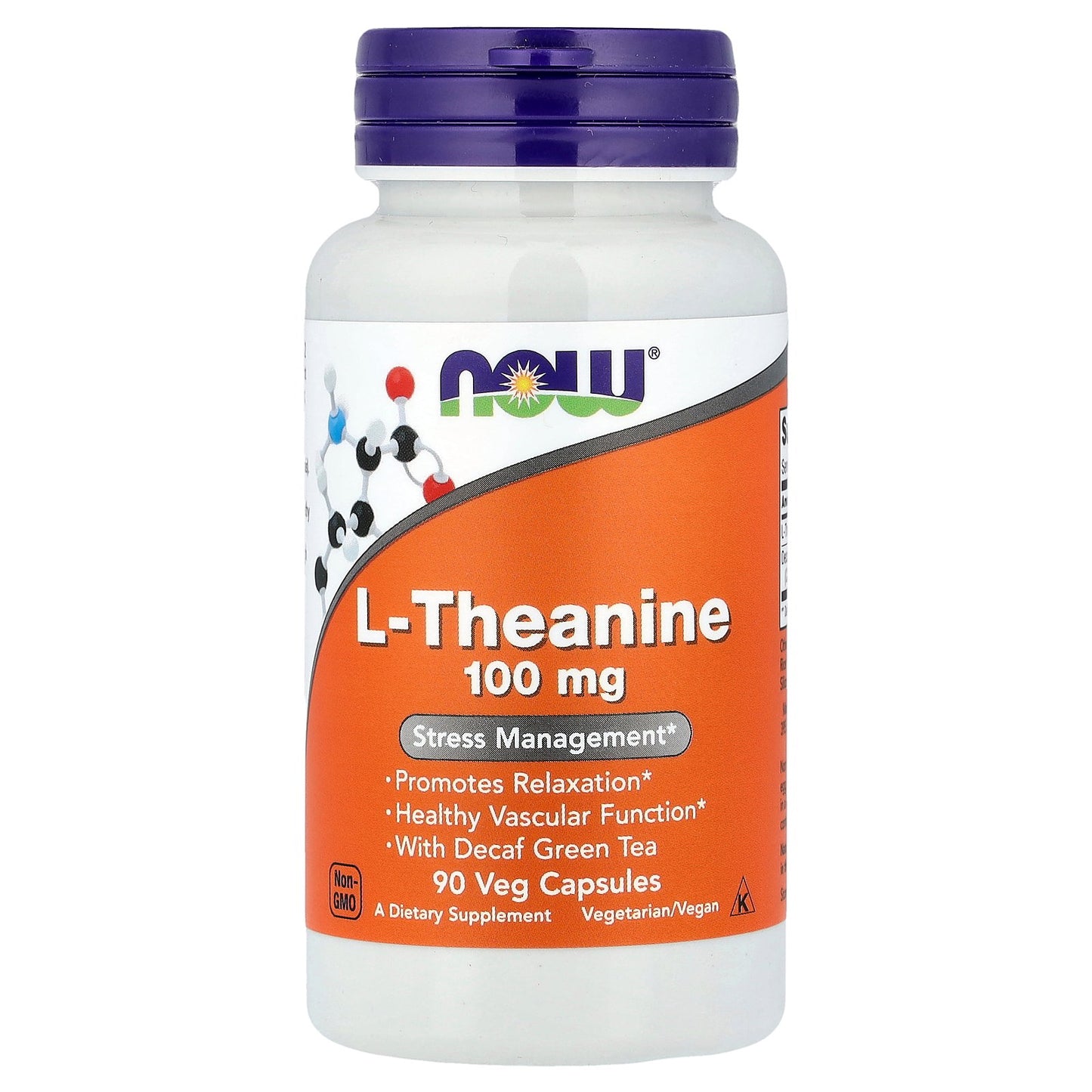 NOW Foods, L-Theanine, 90 Veg Capsules