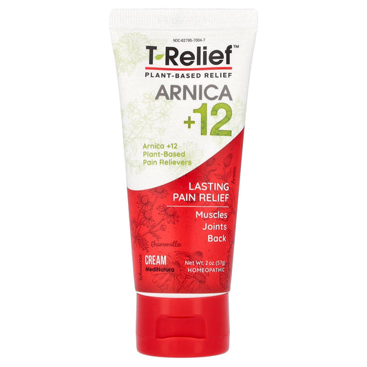 MediNatura, T-Relief™, Arnica +12, Plant-Based Relief Cream, 2 oz (57 g)