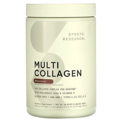 Sports Research, Multi Collagen, Chocolate, 1.06 lb (480 g)