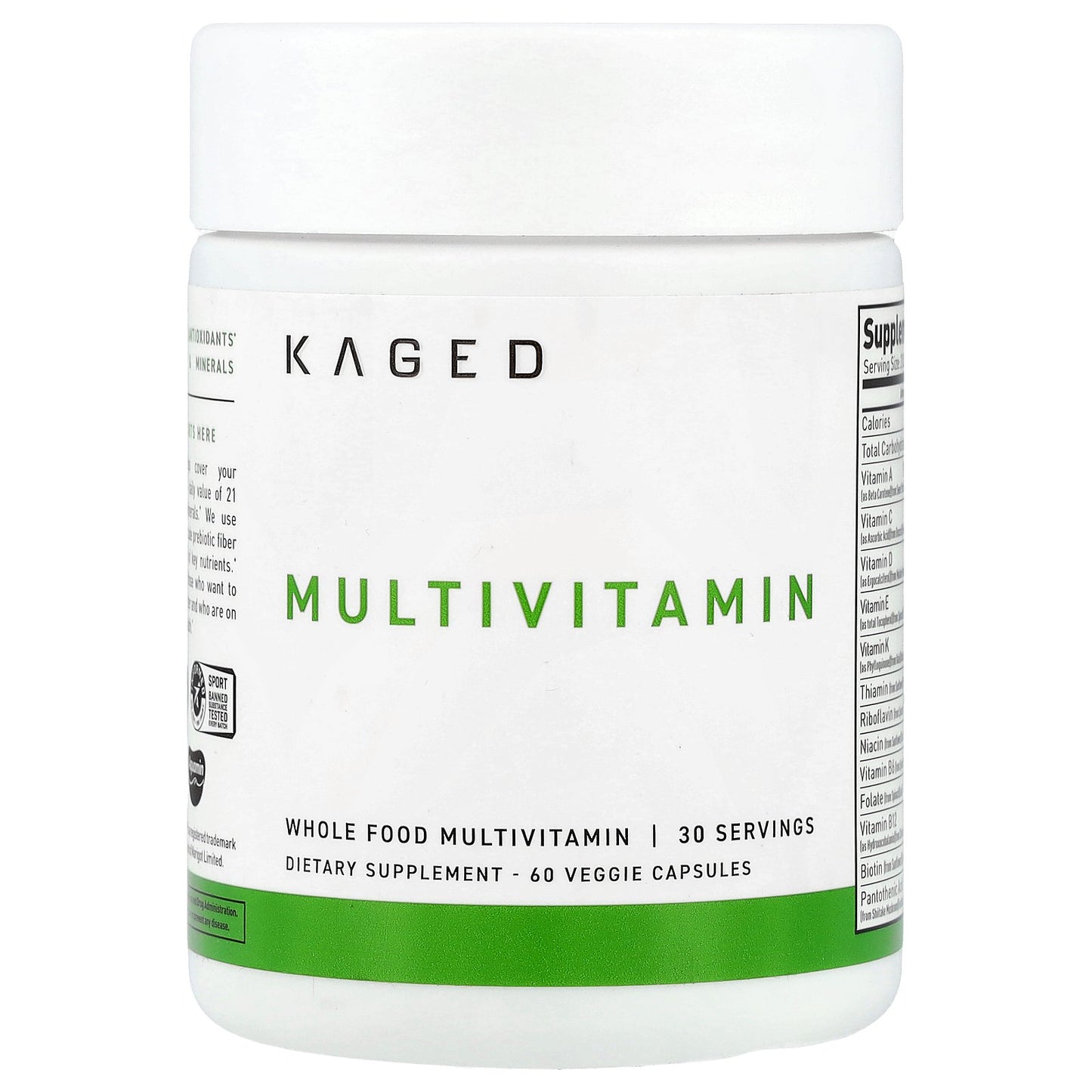 Kaged, Multivitamin, 60 Veggie Capsules