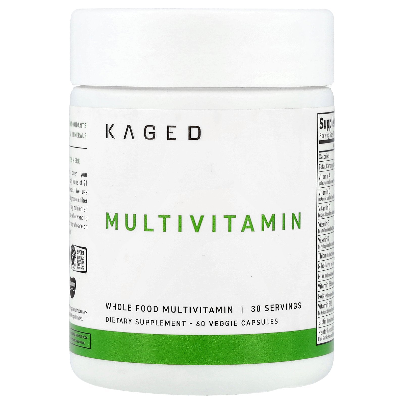 Kaged, Multivitamin, 60 Veggie Capsules