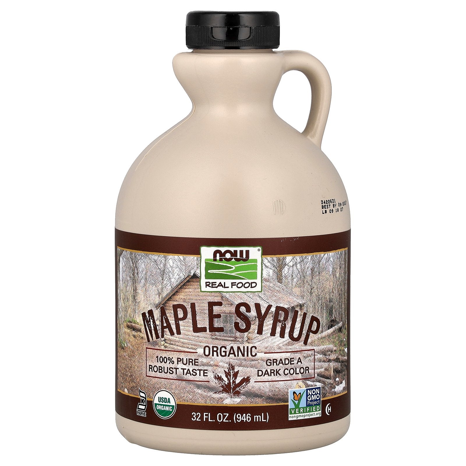 NOW Foods, Real Food, Organic Maple Syrup, Grade A, Dark Color, 32 fl oz (946 ml)