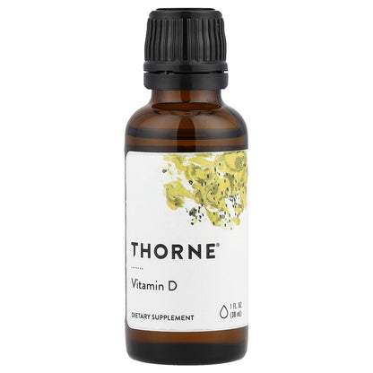 Thorne, Vitamin D Liquid, 25 mcg, 1 fl oz (30 ml)