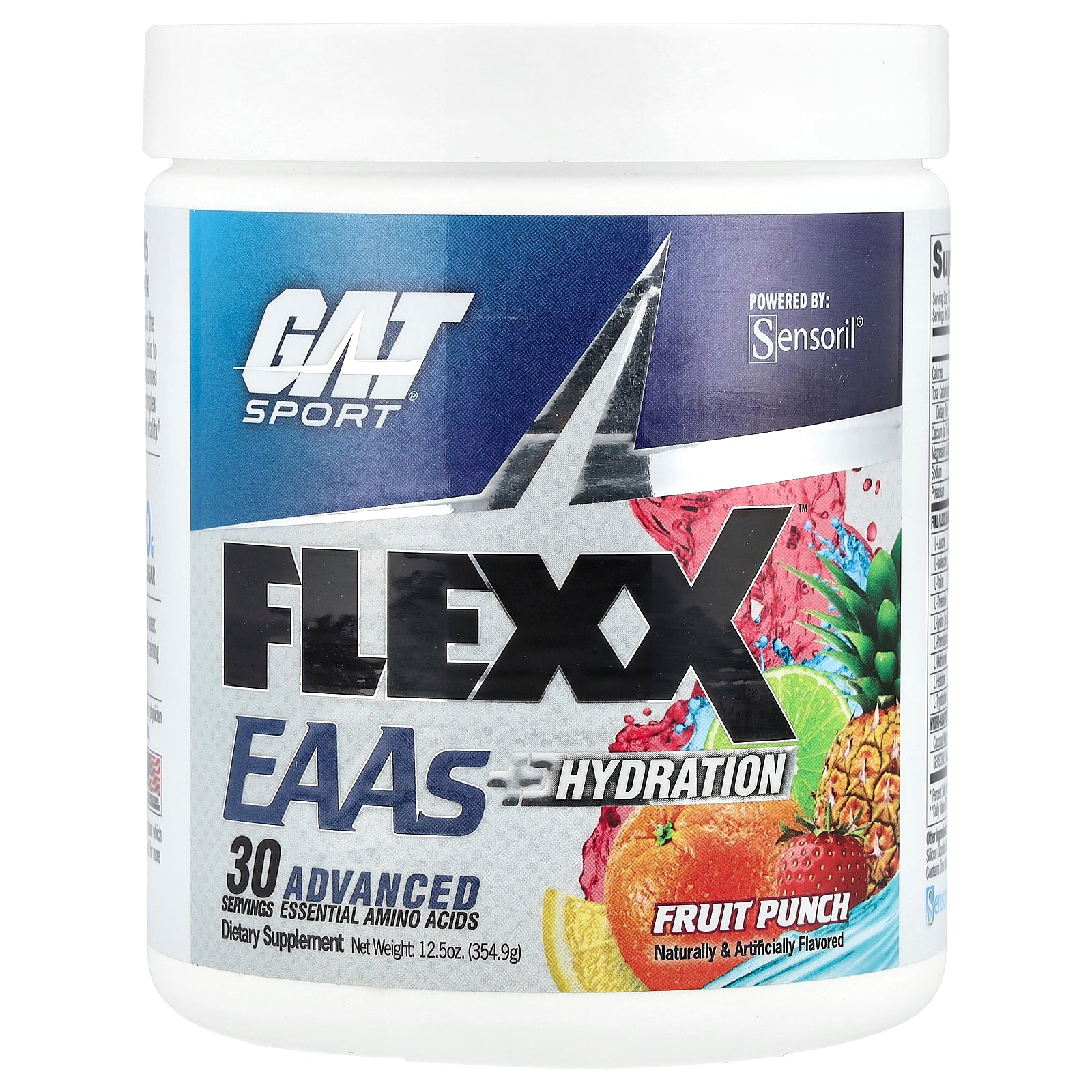 GAT, Flexx EAAs + Hydration, Fruit Punch, 12.5 oz (354.9 g)