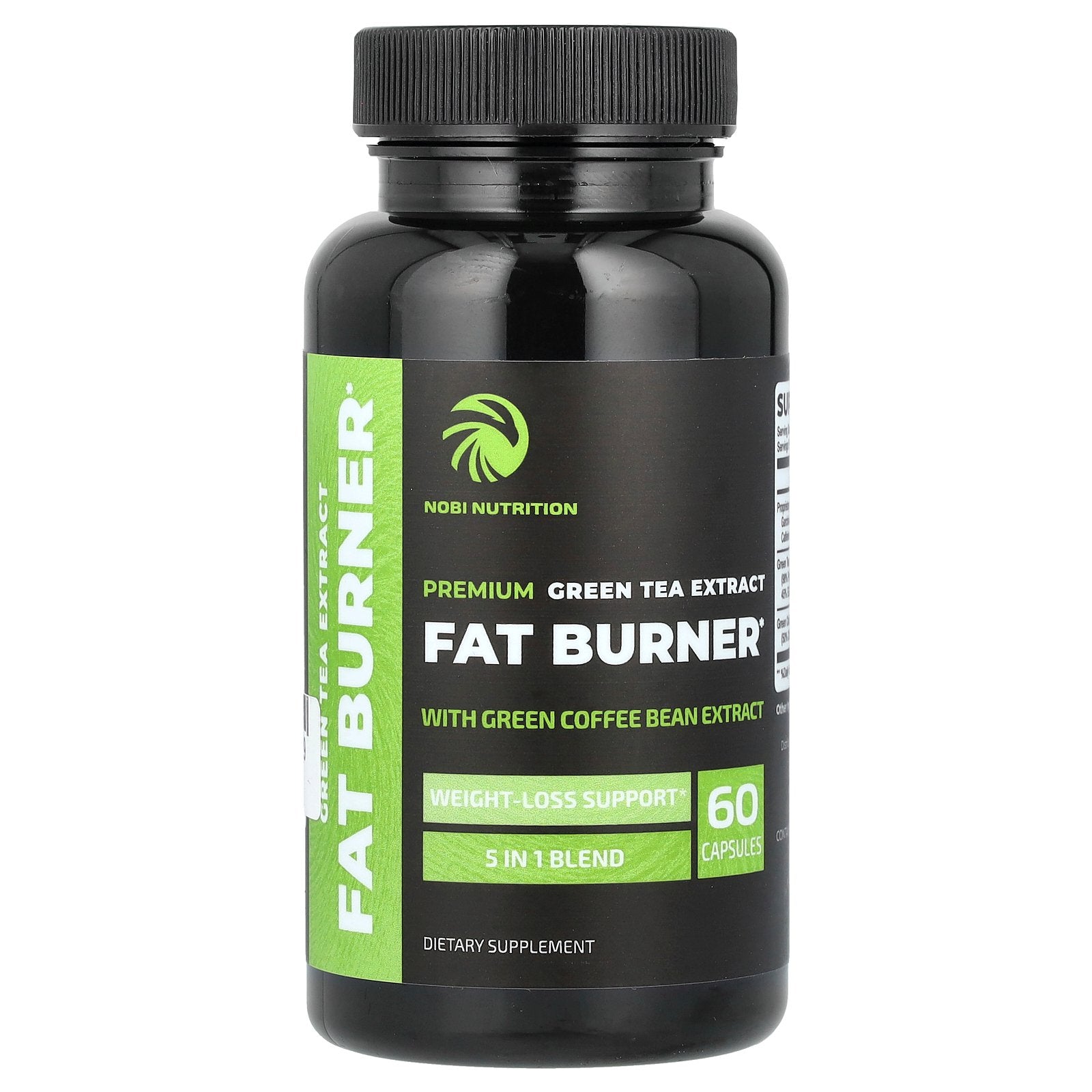 Nobi Nutrition, Premium Green Tea Extract Fat Burner, 60 Capsules