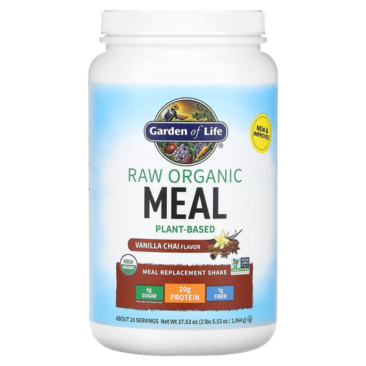 Garden of Life, RAW Organic Meal, Shake & Meal Replacement, Vanilla Chai, 37.53 oz (1,064 g)