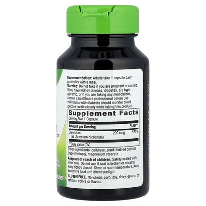 Nature's Way, GTF Chromium, 200 mcg, 100 Vegan Capsules