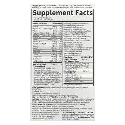 Garden of Life, RAW Probiotics, Women 50 & Wiser, 90 Vegetarian Capsules