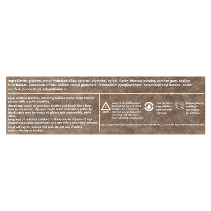 Hello, Epic Whitening, Fluoride Free Toothpaste, Activated Charcoal, Fresh Mint + Coconut Oil, 4 oz (113 g)