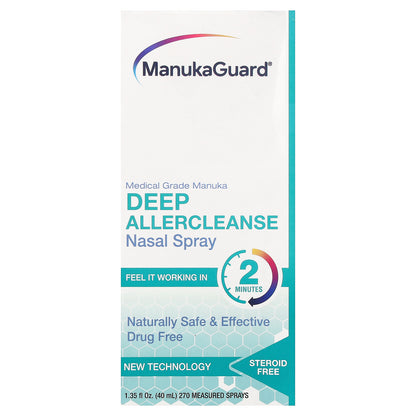 ManukaGuard, Medical Grade Manuka, Deep Allercleanse Nasal Spray, 1.35 fl oz ( 40 ml)