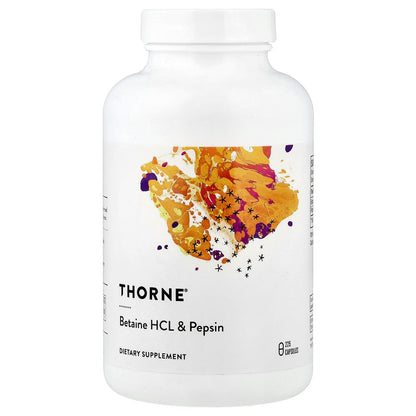 Thorne, Betaine HCL & Pepsin, 225 Capsules