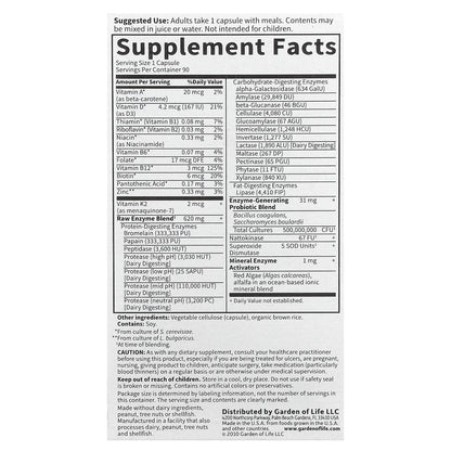 Garden of Life, RAW Enzymes, Women 50 & Wiser, 90 Vegetarian Capsules