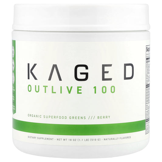 Kaged, Outlive 100, Organic Superfood Greens, Berry, 1.1 lb (510 g)