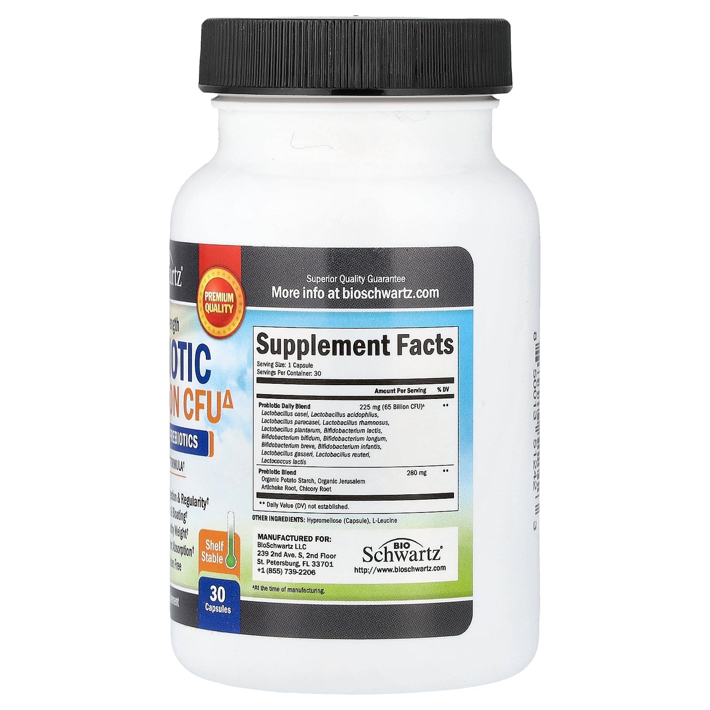 BioSchwartz, Probiotic, 30 Capsules