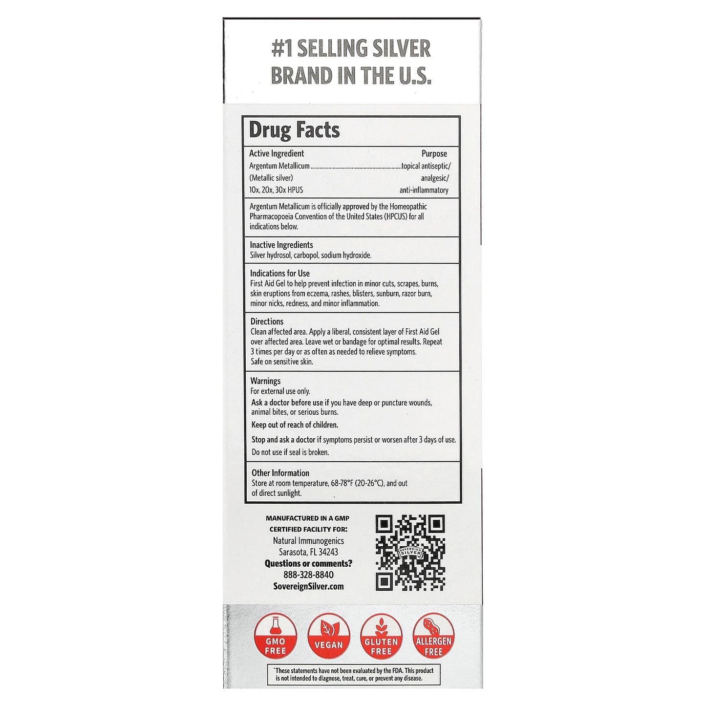 Sovereign Silver, First Aid Gel, 2 fl oz (59 ml)