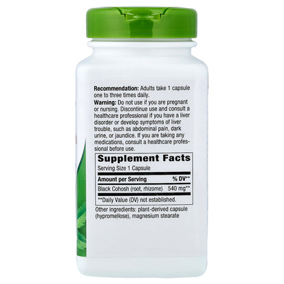 Nature's Way, Black Cohosh Root, 540 mg, 180 Vegan Capsules