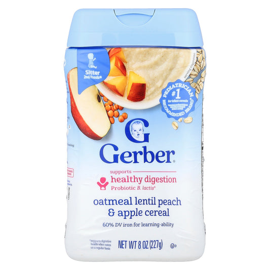 Gerber, Cereal, 2nd Foods®, Oatmeal Lentil Peach & Apple, 8 oz (227 g)