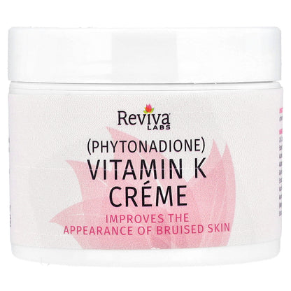 Reviva Labs, Vitamin K Creme, All Skin Types, 2 oz (55 g)