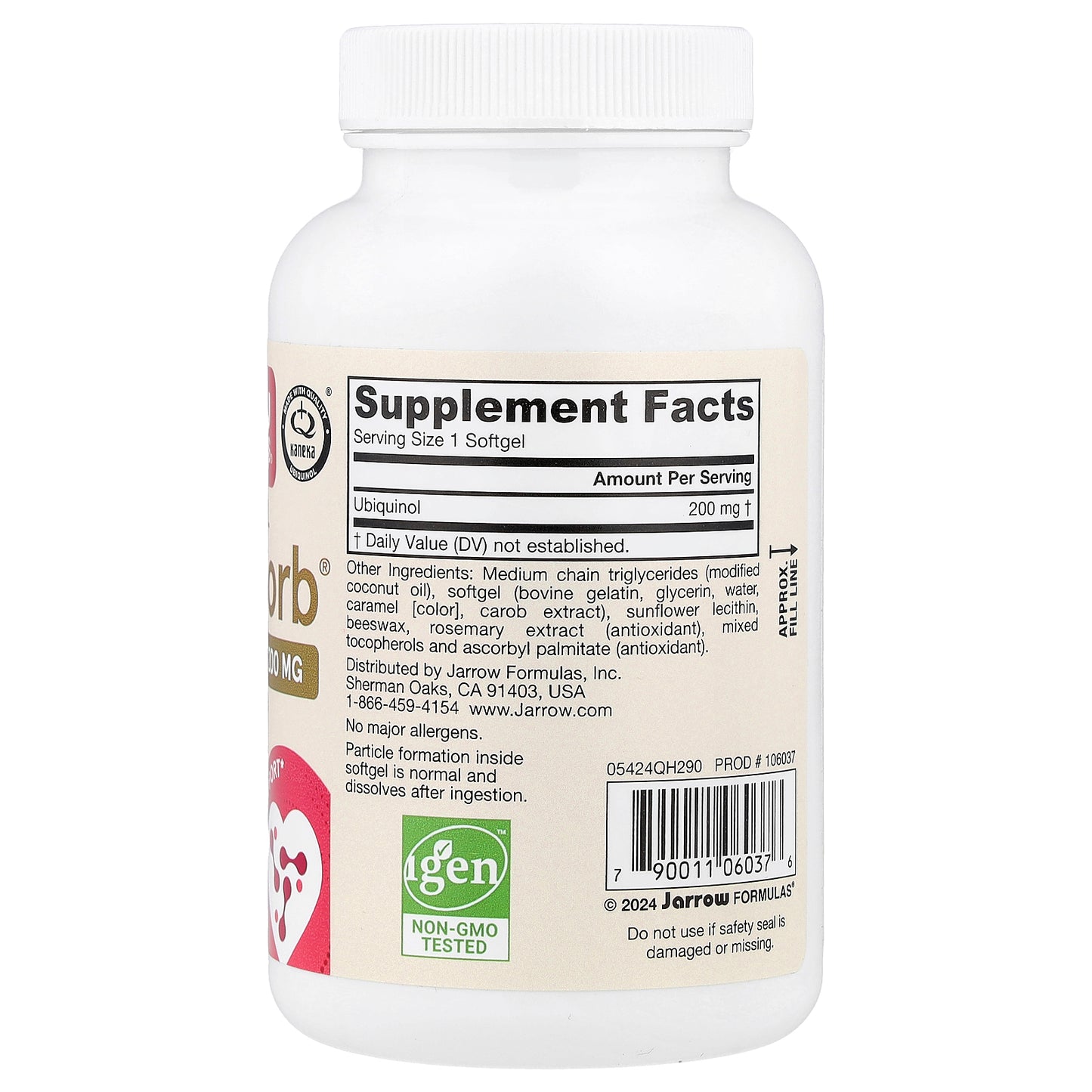 Jarrow Formulas, Ubiquinol, QH-Absorb®, Max Absorption, 200 mg, 90 Softgels