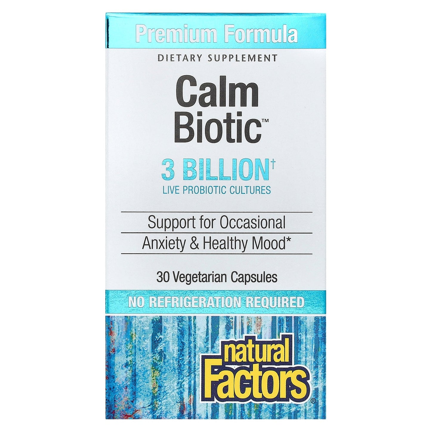 Natural Factors, Calm Biotic™, 3 Billion, 30 Vegetarian Capsules