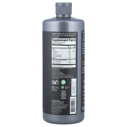 Garden of Life, Dr. Formulated Brain Health, 100% Organic Coconut MCT Oil, Unflavored, 32 fl oz (946 ml)