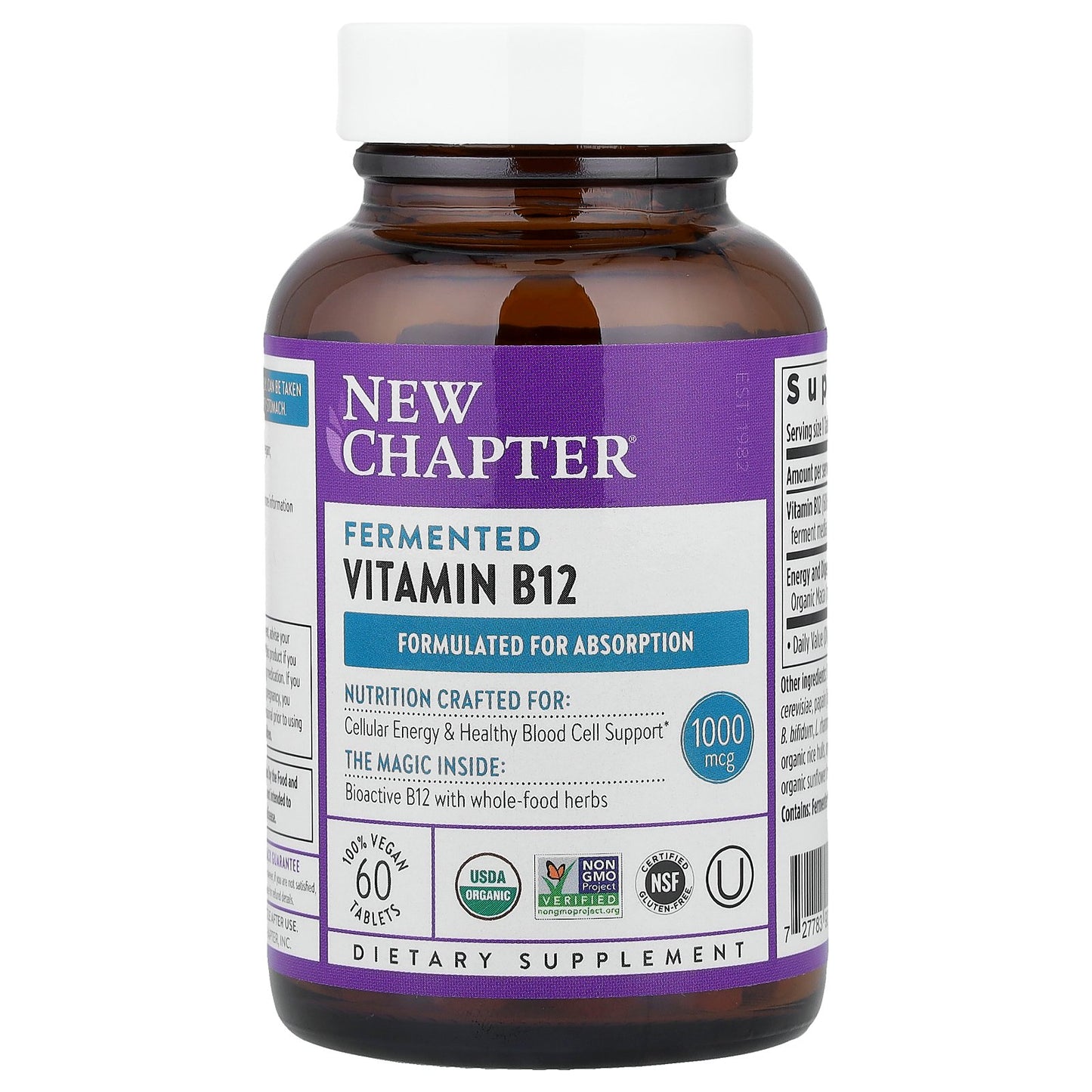 New Chapter, Fermented Vitamin B12, 60 Vegan Tablets