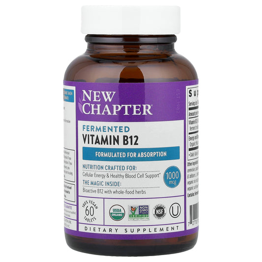 New Chapter, Fermented Vitamin B12, 60 Vegan Tablets