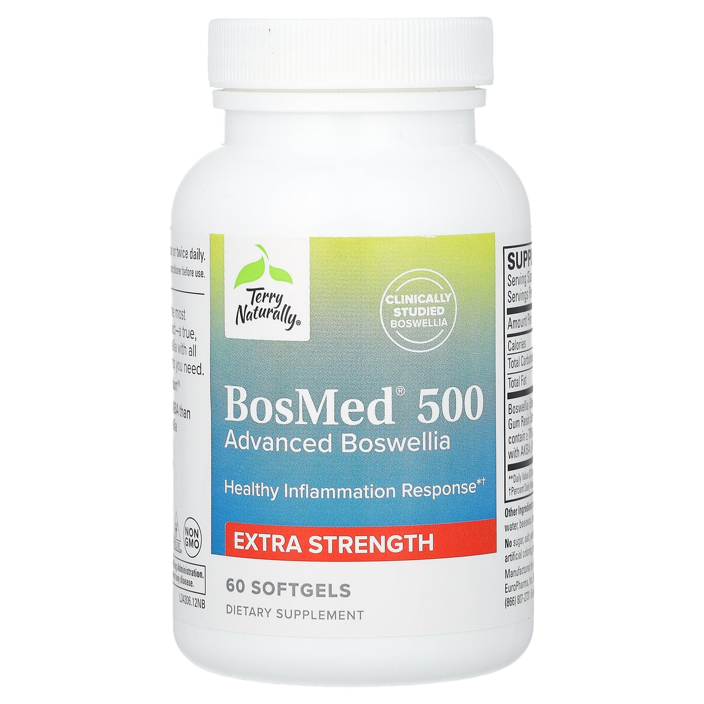 Terry Naturally, BosMed 500, Advanced Boswellia, Extra Strength, 500 mg, 60 Softgels