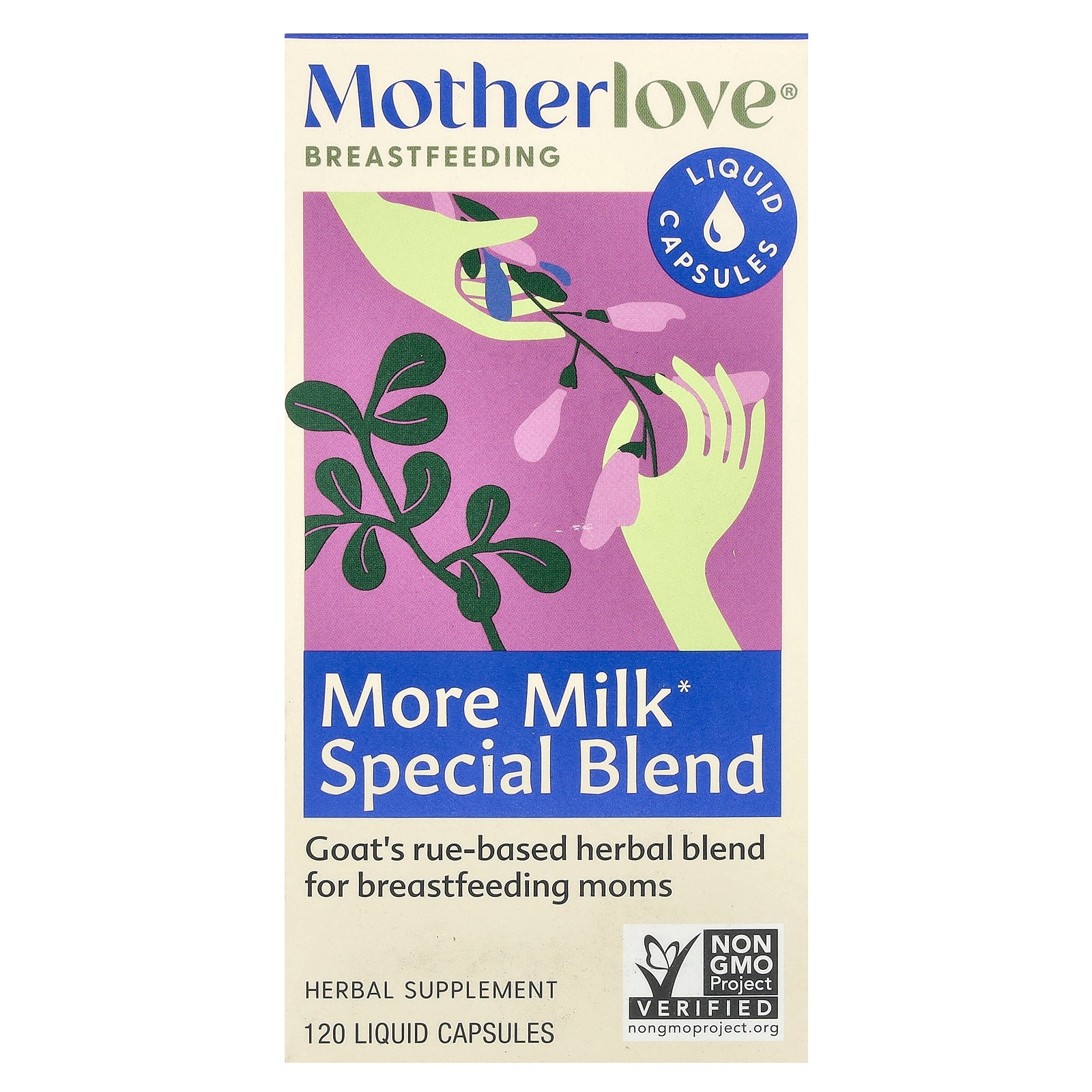 Motherlove, Breastfeeding, More Milk Special Blend, 120 Liquid Capsules