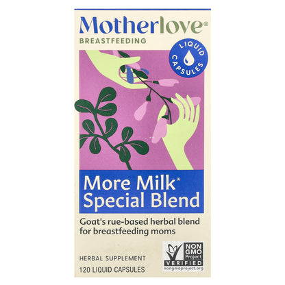 Motherlove, Breastfeeding, More Milk Special Blend, 120 Liquid Capsules