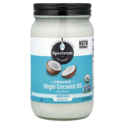 Spectrum Culinary, Organic Virgin Coconut Oil, Unrefined, 14 fl oz (414 ml)