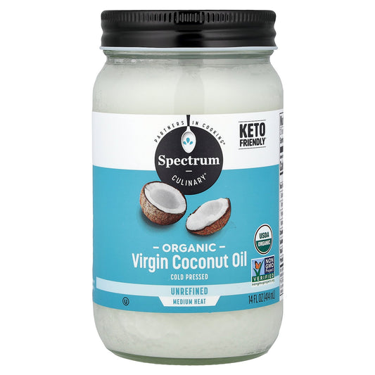 Spectrum Culinary, Organic Virgin Coconut Oil, Unrefined, 14 fl oz (414 ml)