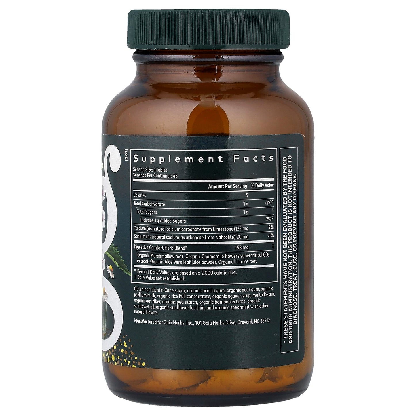 Gaia Herbs, Reflux Relief®, 45 Chewable Tablets