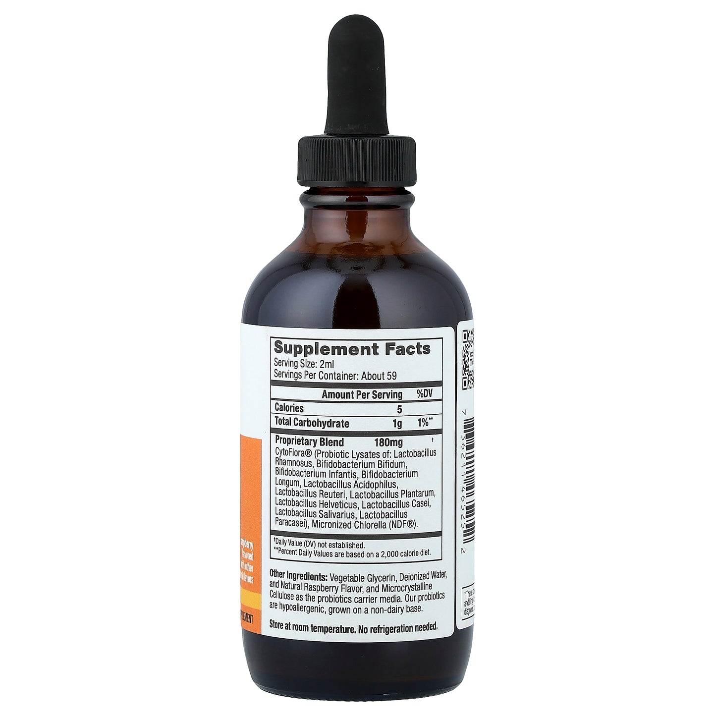 Bioray, Kids, NDF® Tummy, 11-Strain Probiotic Blend, Raspberry, 4 fl oz (118 ml)