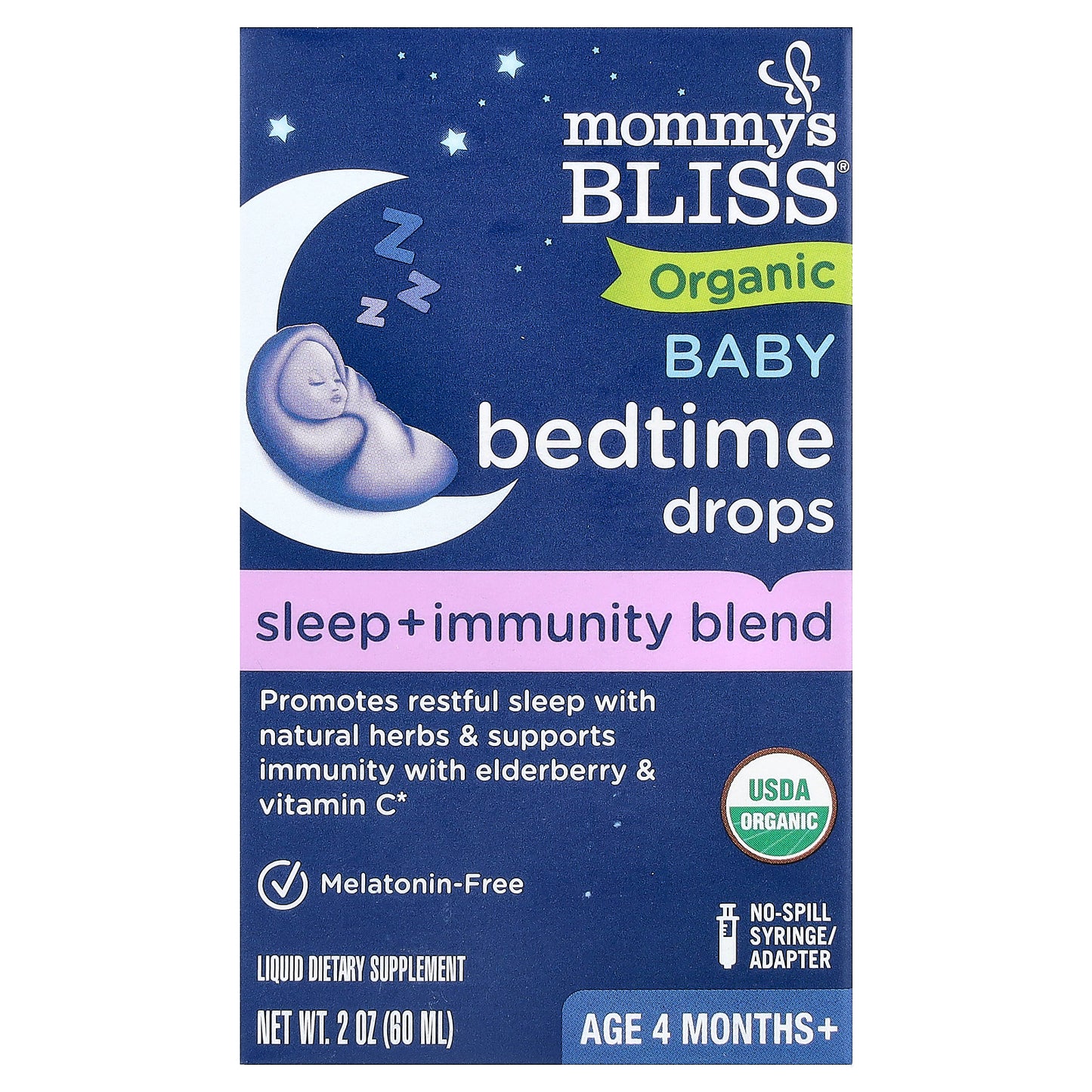 Mommy's Bliss, Organic Baby Bedtime Drops, Age 4 Months+, 2 oz (60 ml)