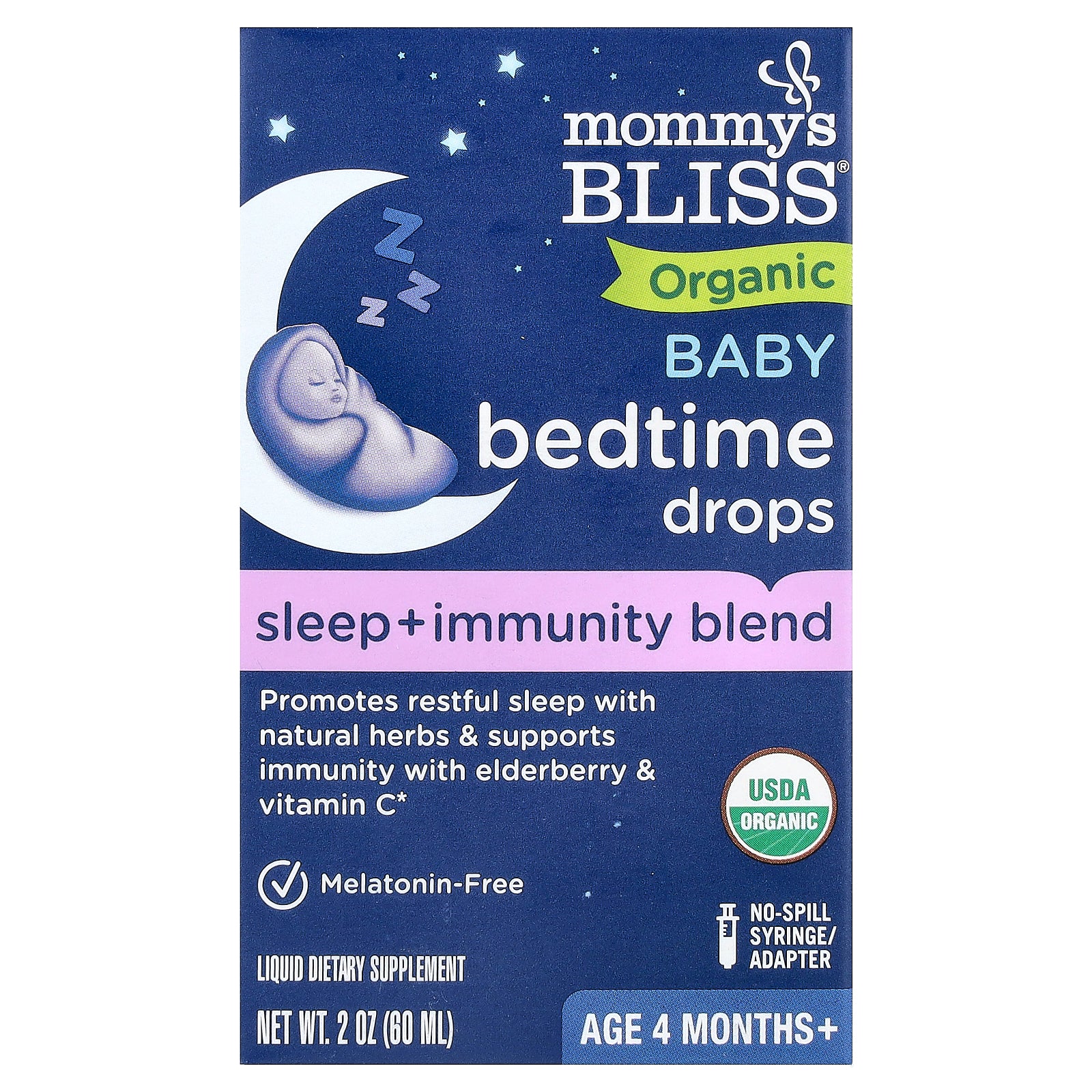 Mommy's Bliss, Organic Baby Bedtime Drops, Age 4 Months+, 2 oz (60 ml)