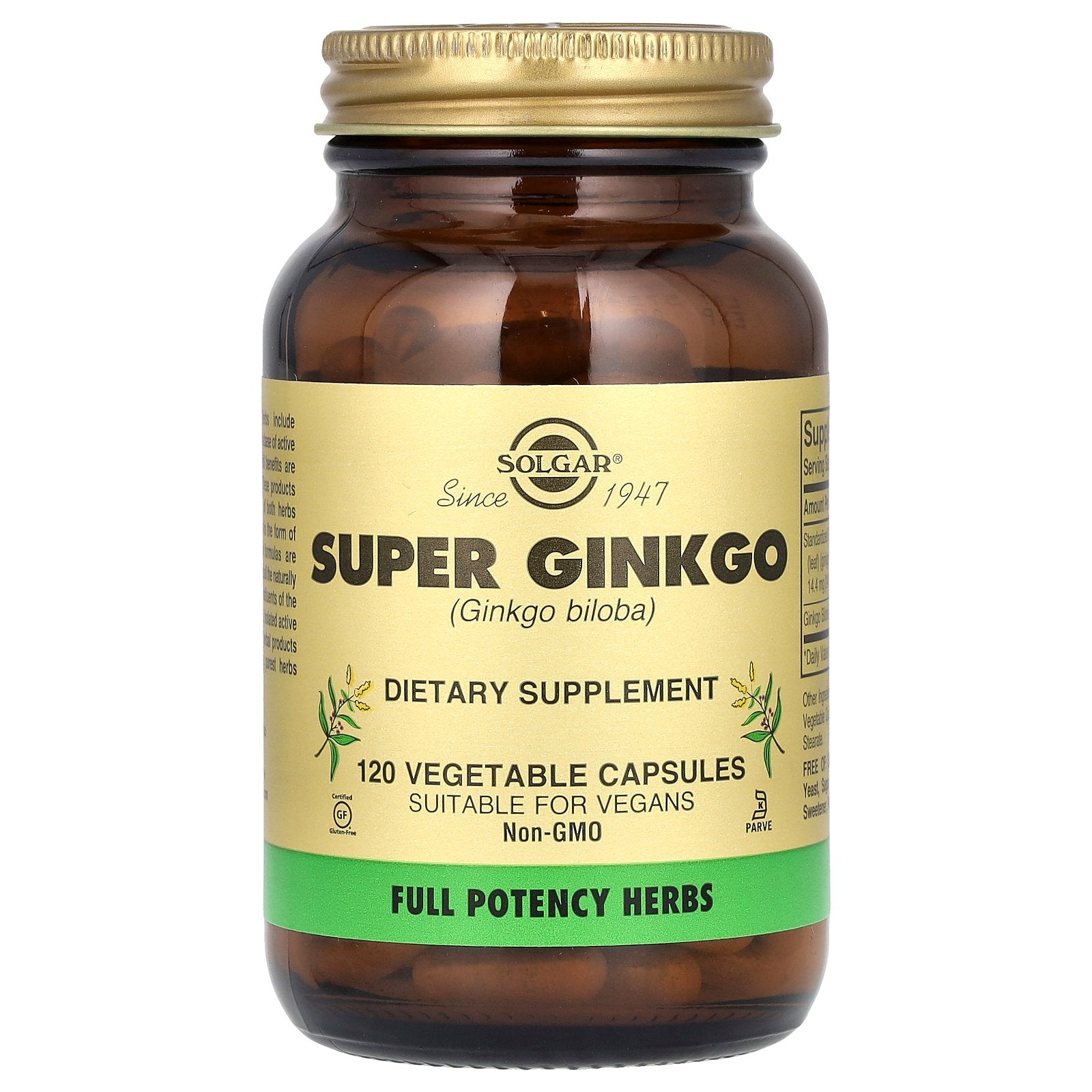 Solgar, Super Ginkgo, 120 Vegetable Capsules