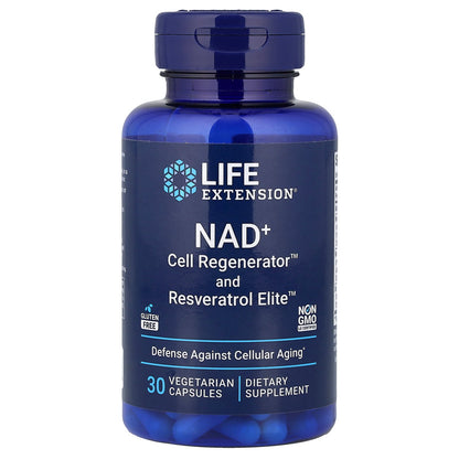 Life Extension, NAD+ Cell Regenerator™ and Resveratrol Elite™, 30 Vegetarian Capsules