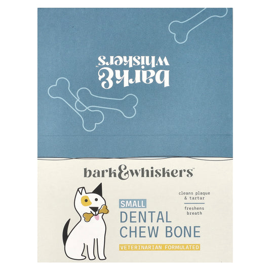 Dr. Mercola, Bark & Whiskers™, Dental Chew Bone, For Dogs, Small, 12 Bones, 0.7 oz (20 g) Each